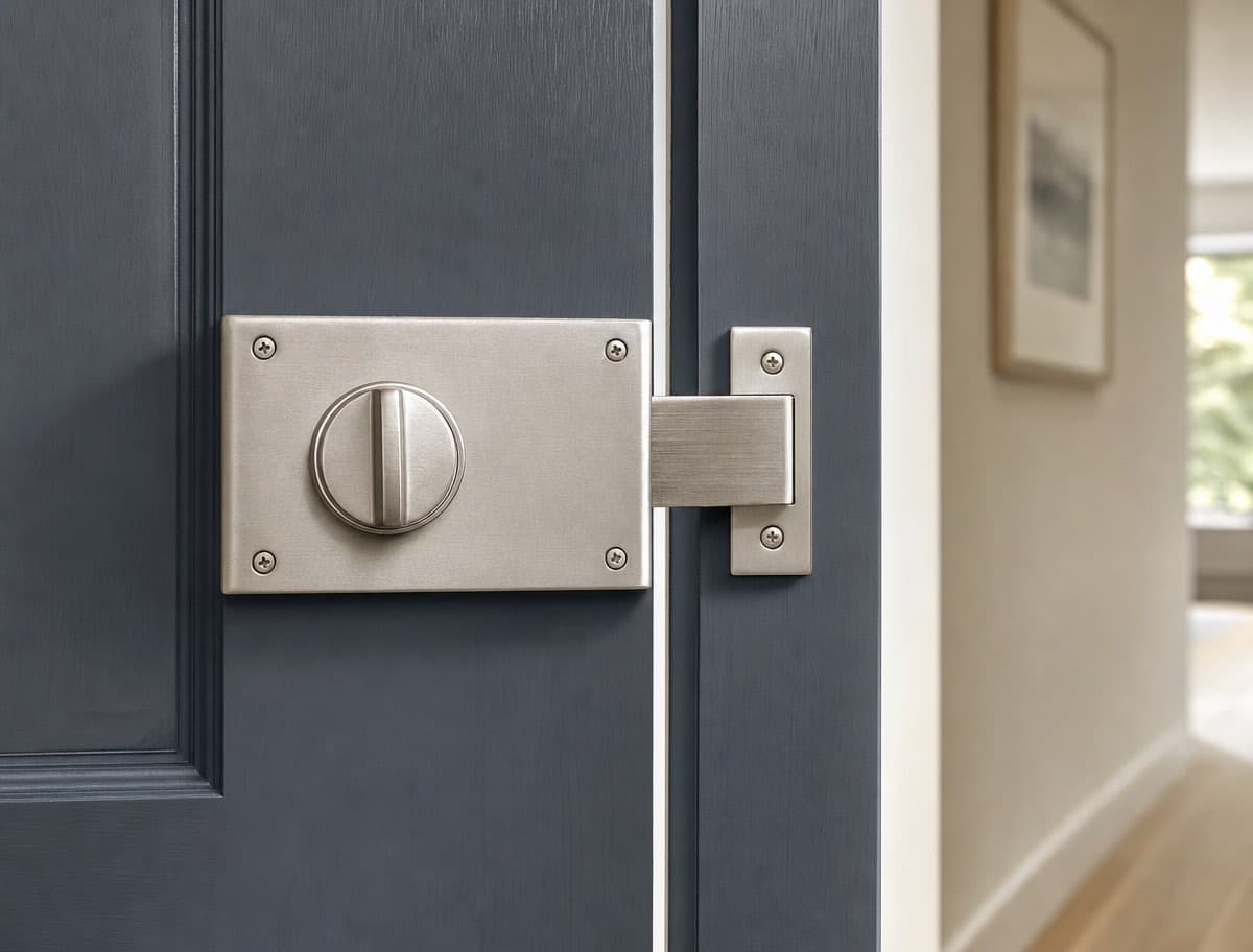 Verrou de sûreté en applique posé sur une porte par La Clé Normande à Caen